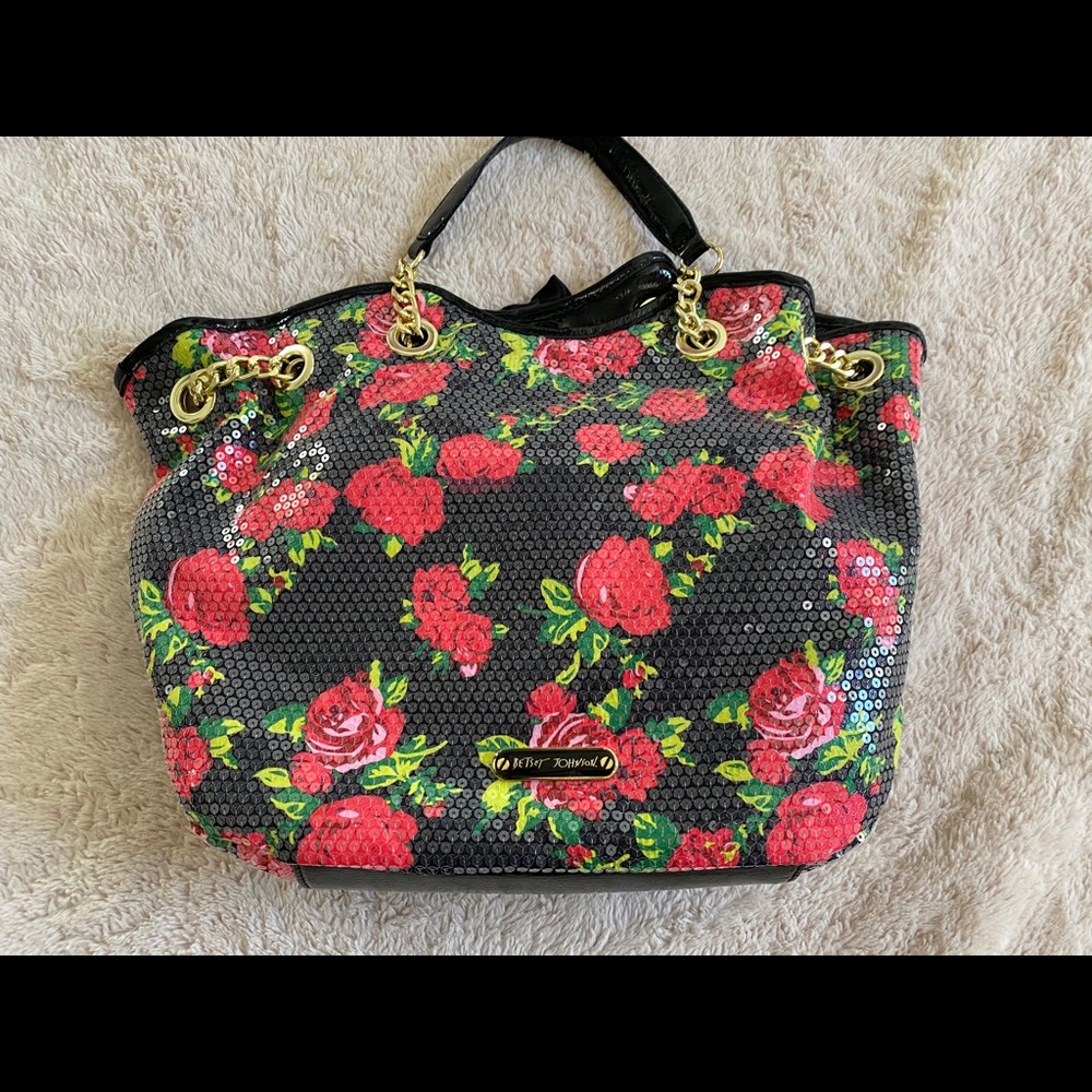 BRAND NEW AUTHENTIC BETSEY JOHNSON SEQUIN TOTE